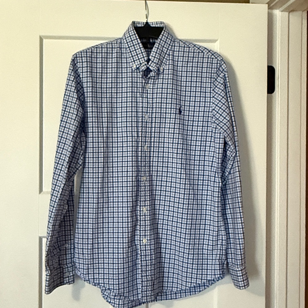 Ralph Lauren Blue and White Gingham Shirt